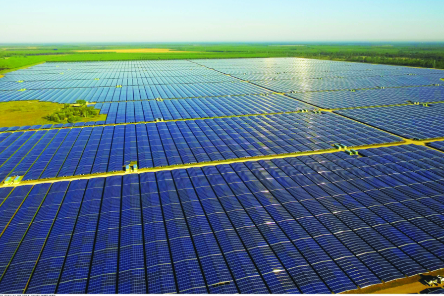 Photographie du Parc solaire photovoltaïque de Cestas.