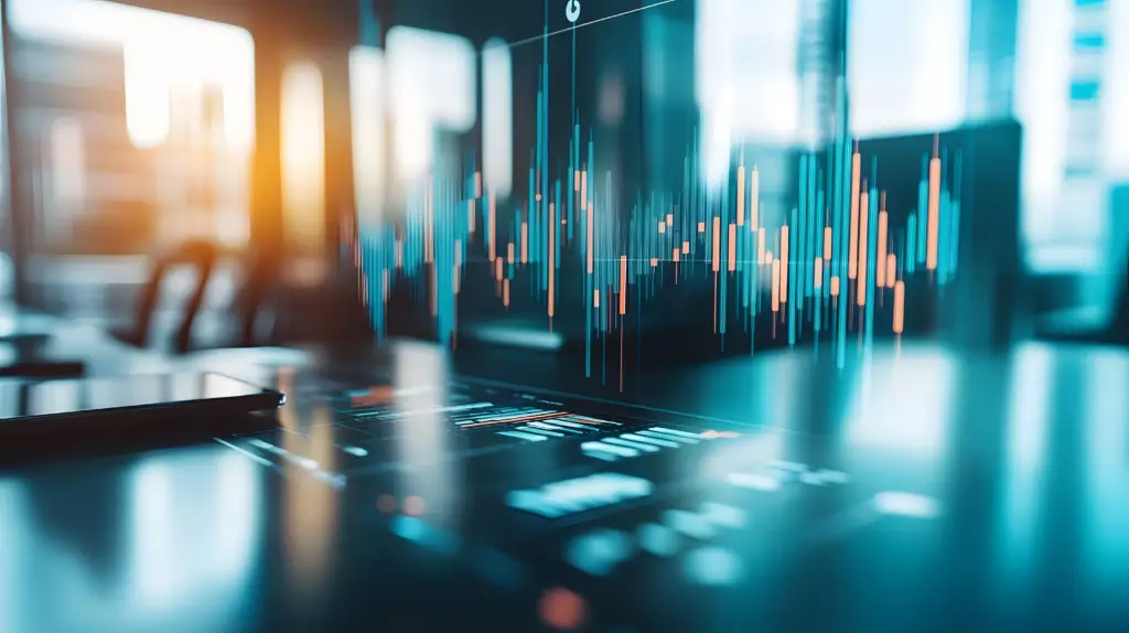 Données financières et graphiques boursiers sur une surface en verre - Yélé Consulting