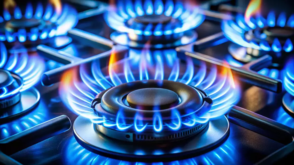Cuisinière à gaz méthane