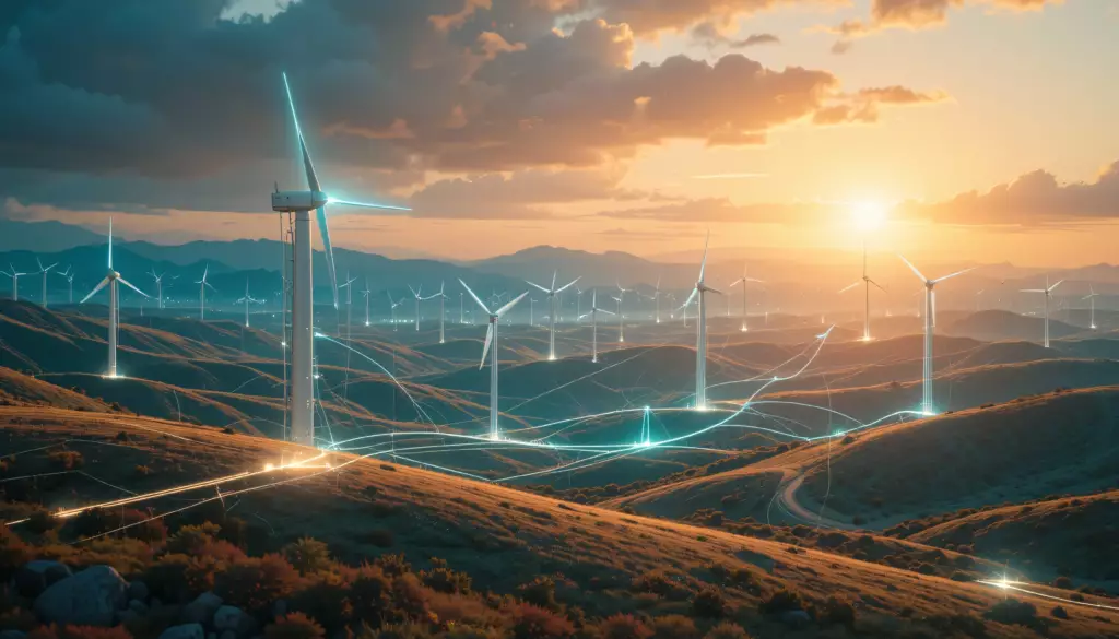 Image fictive des sources renouvelables intégrée au réseau électrique français.